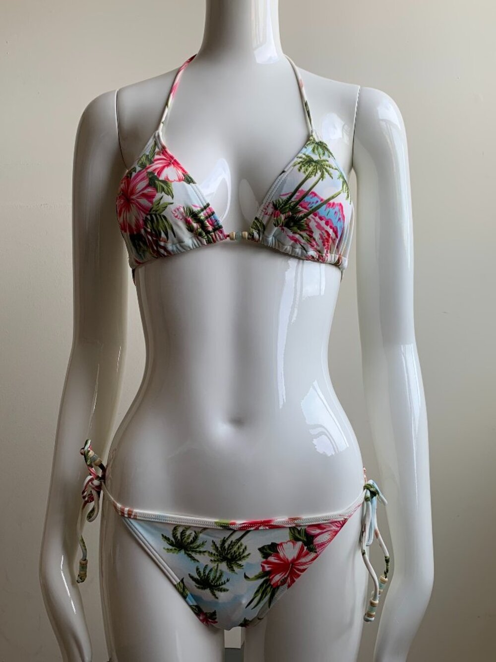 Billabong surf water floral triangle bikini set